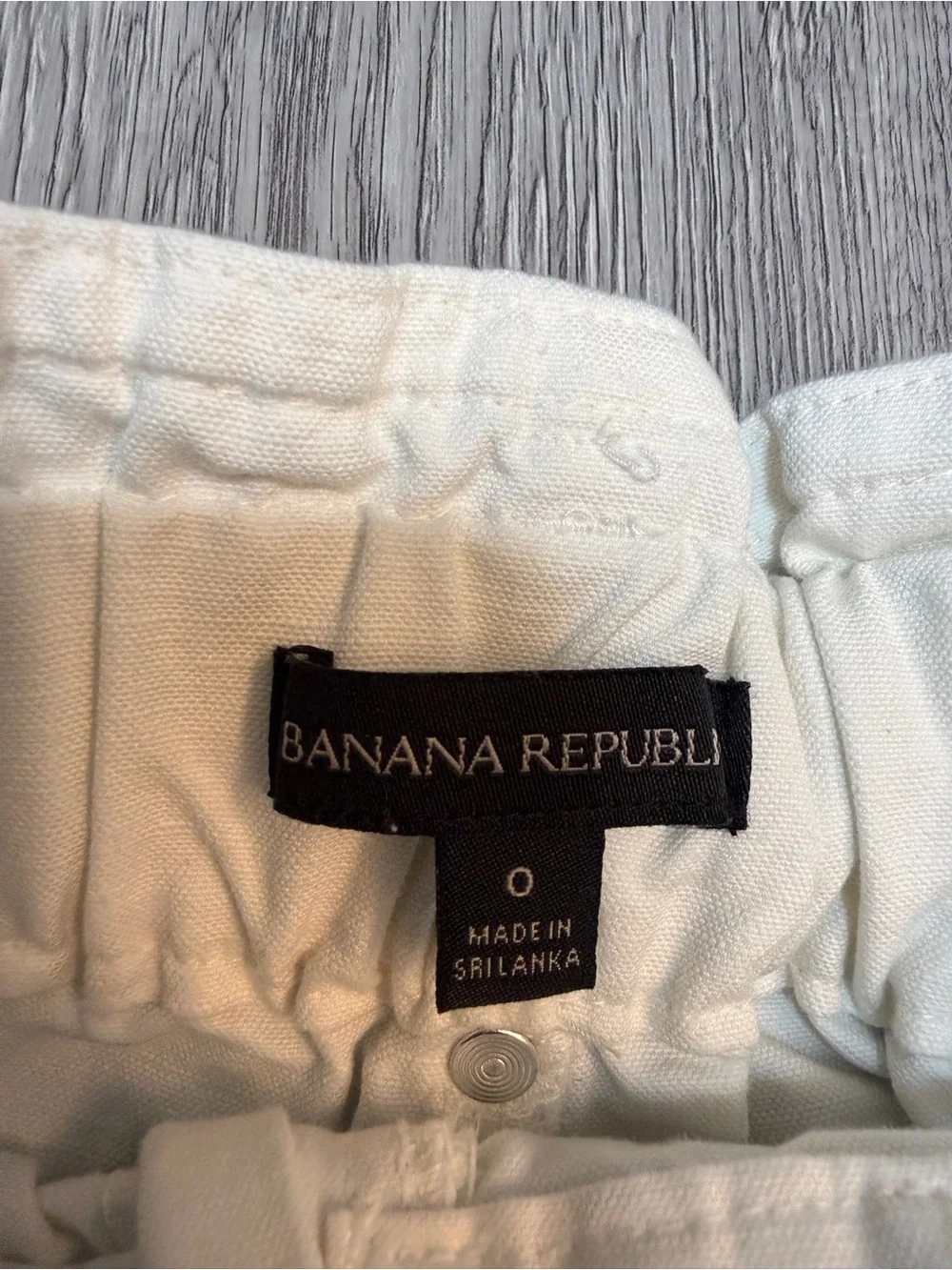 Banana Republic Pull-Up Wide-Leg Pant Womens 0 Linen Blend High Rise Trousers